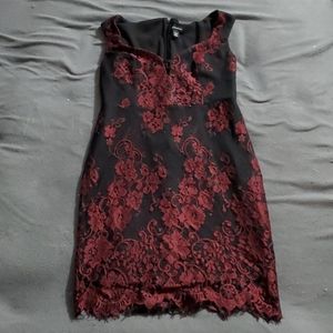 Le chateau Black and red bodycon dress